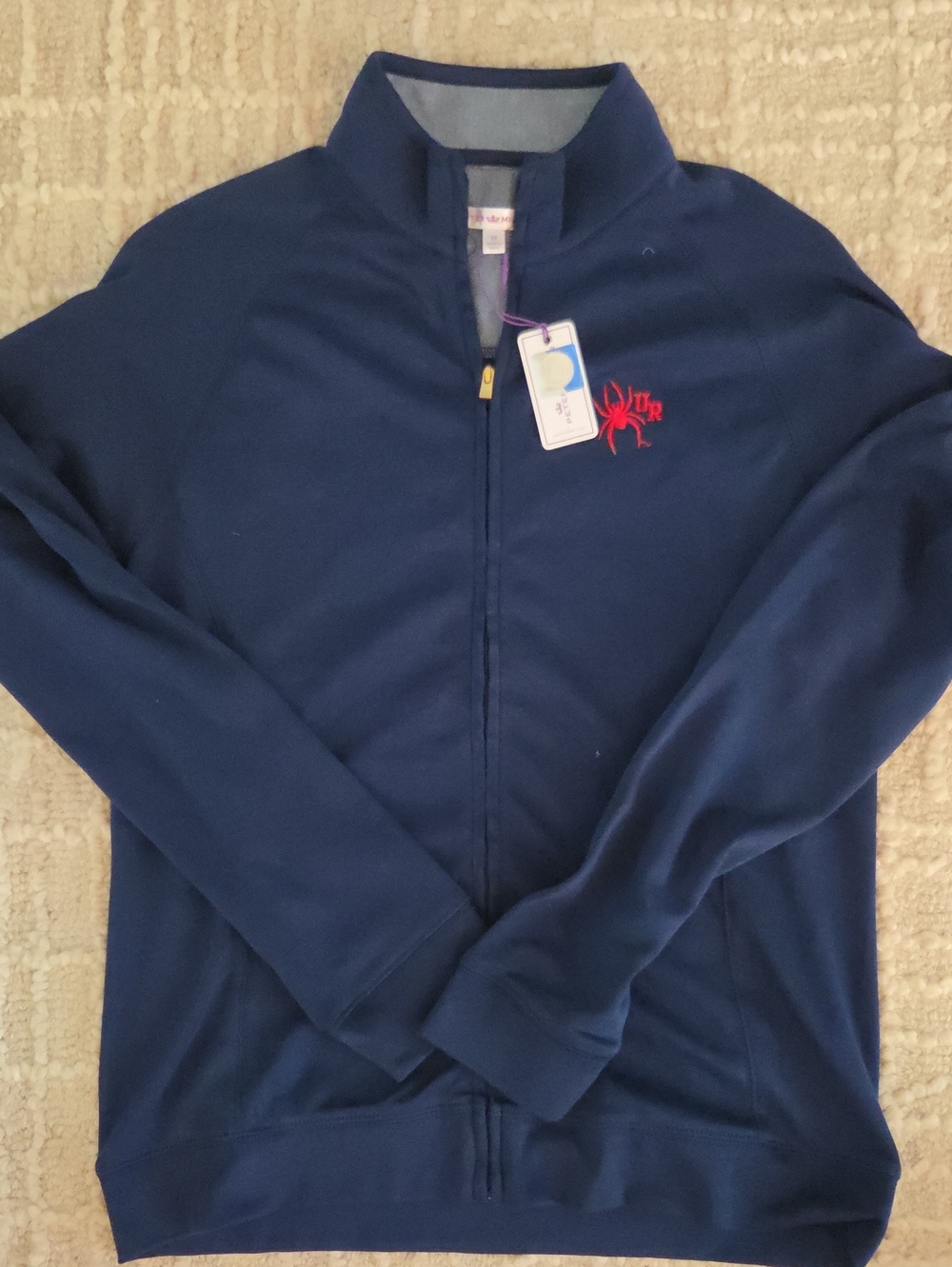 NWT Peter Millar Women's University of Richmond Spiders Full Zip Jacket Navy, M